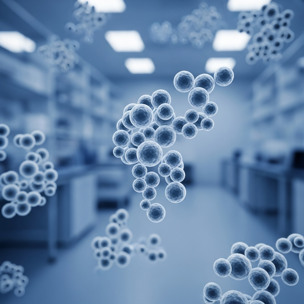 An illustration of nanoscale polymers designed for targeted drug delivery in a biomedical setting, highlighting innovations in material science.