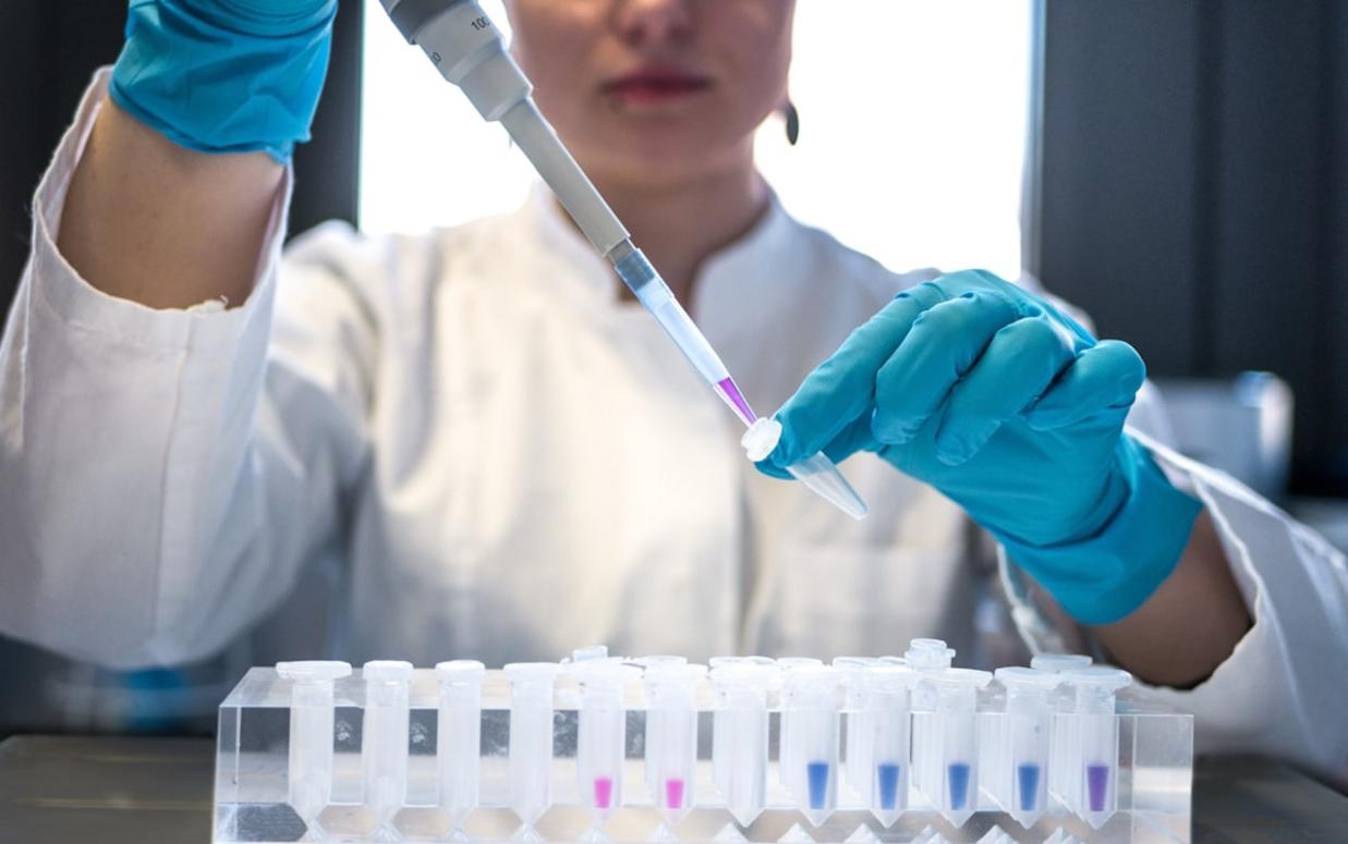 organic chemistry A researcher working in a state-of-the-art organic chemistry laboratory, synthesizing medicinal compounds with sophisticated equipment in the background.