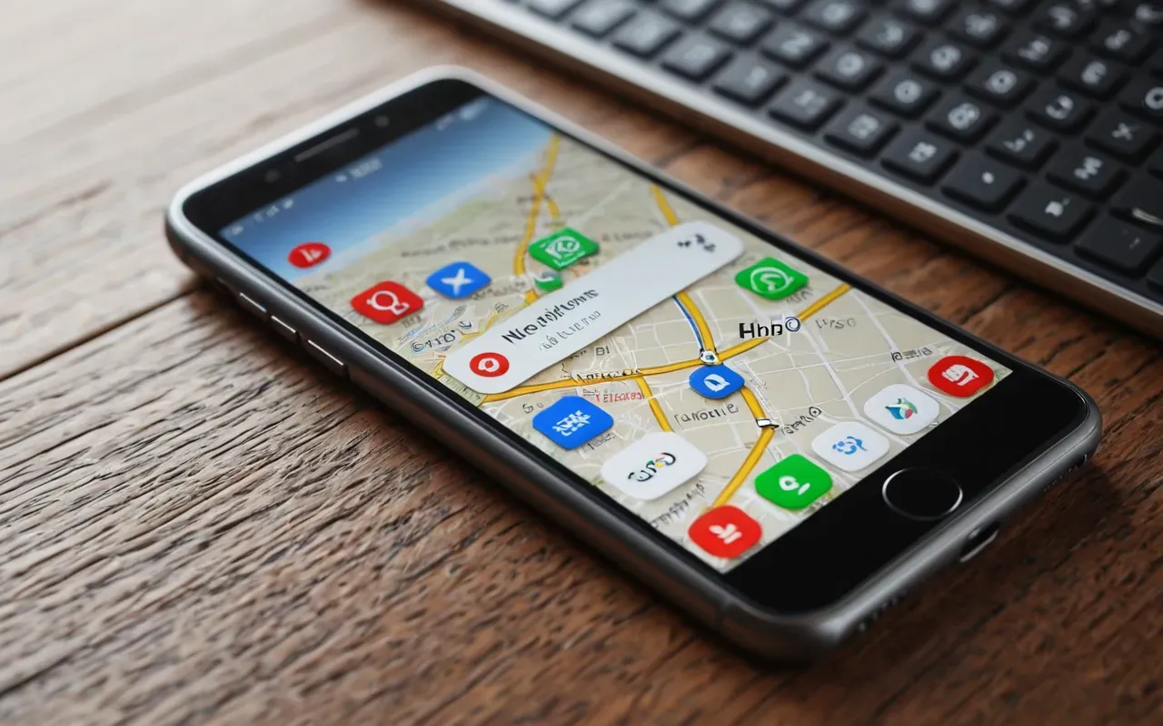 Close-up shot of a modern smartphone screen displaying multiple overlapping fitness app notifications on a clean wooden desk surface with soft diffused daylight from the left side creating gentle shadows around a ceramic coffee mug placed nearby.
